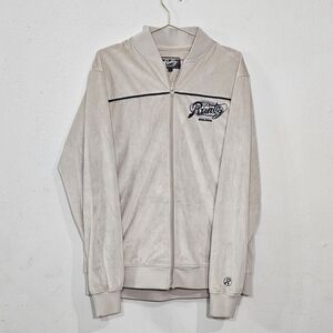 Runtz Around The World Velour Cream/Slate Men's Jacket Rare Sz XXL RUNTZ